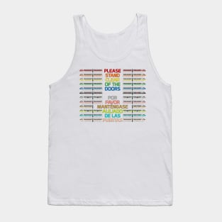 Monorail Announcer Saying (in color) Tank Top